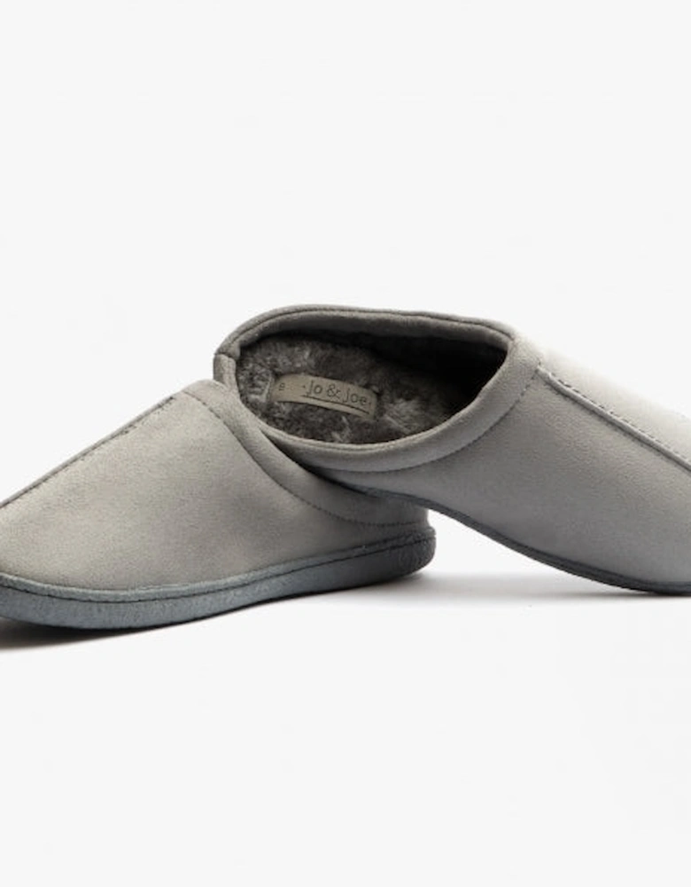 Jo & Joe CLIFF Mens Mule Slippers Grey