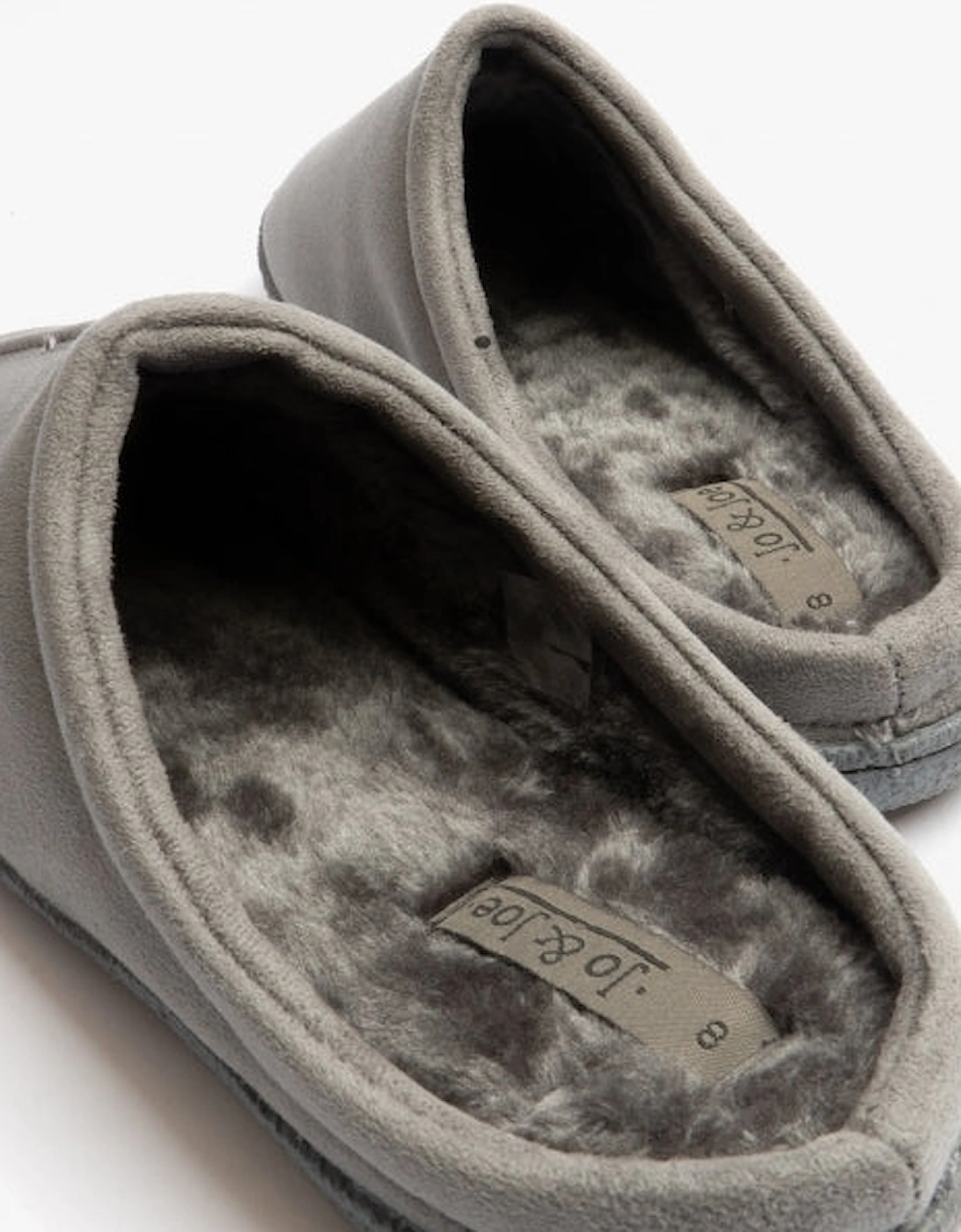 Jo & Joe CLIFF Mens Mule Slippers Grey