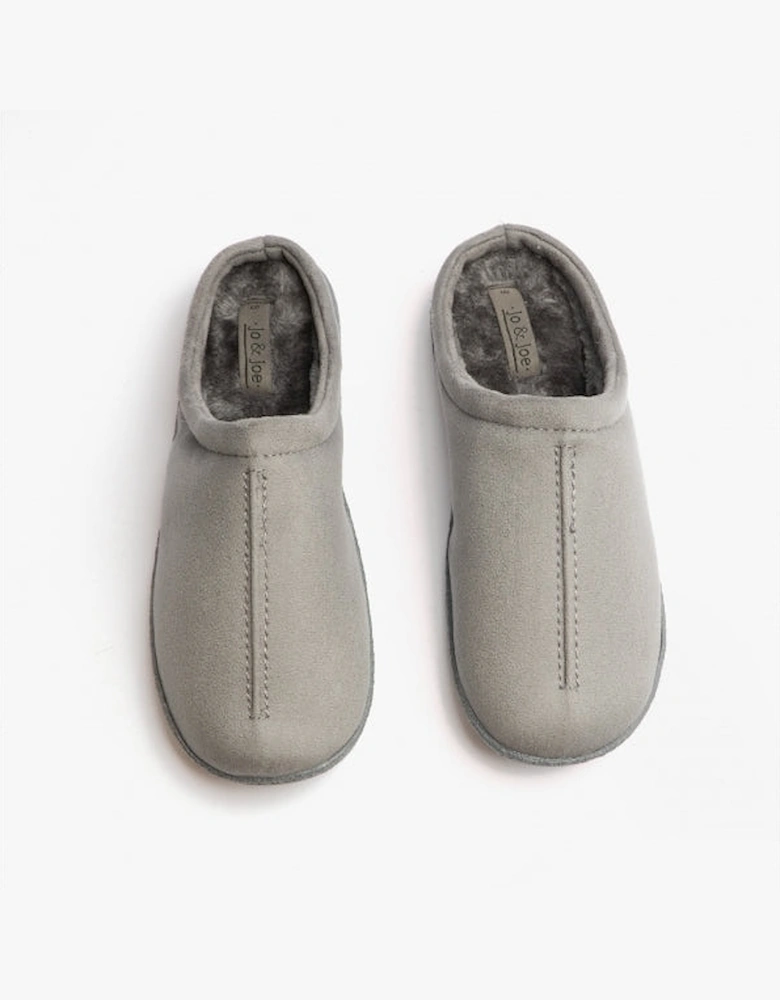 Jo & Joe CLIFF Mens Mule Slippers Grey