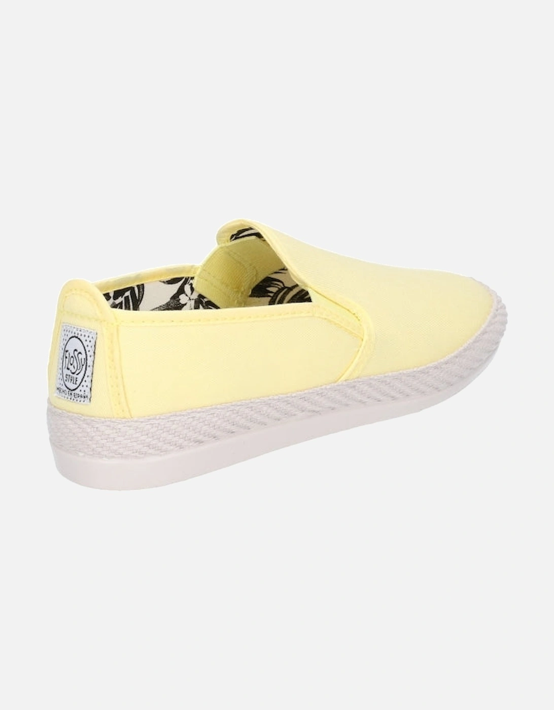 ORLA ESPADRILLE Womens Canvas Slip On Plimsolls Yellow