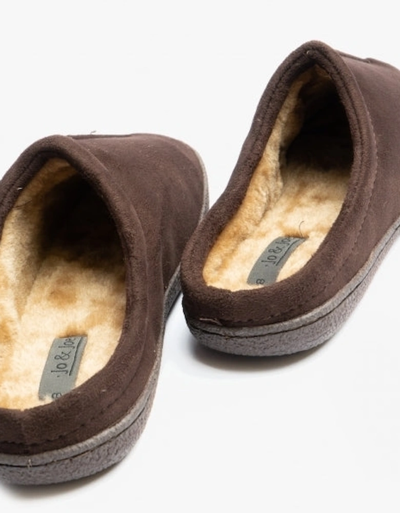 Jo & Joe CLIFF Mens Mule Slippers Brown