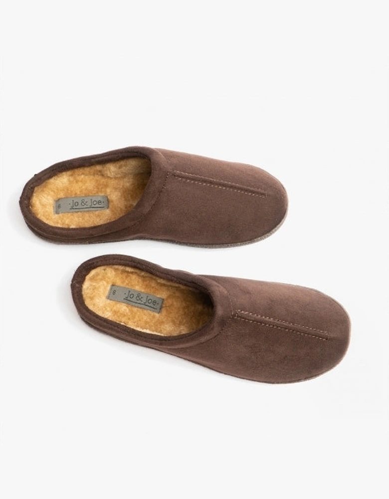 Jo & Joe CLIFF Mens Mule Slippers Brown