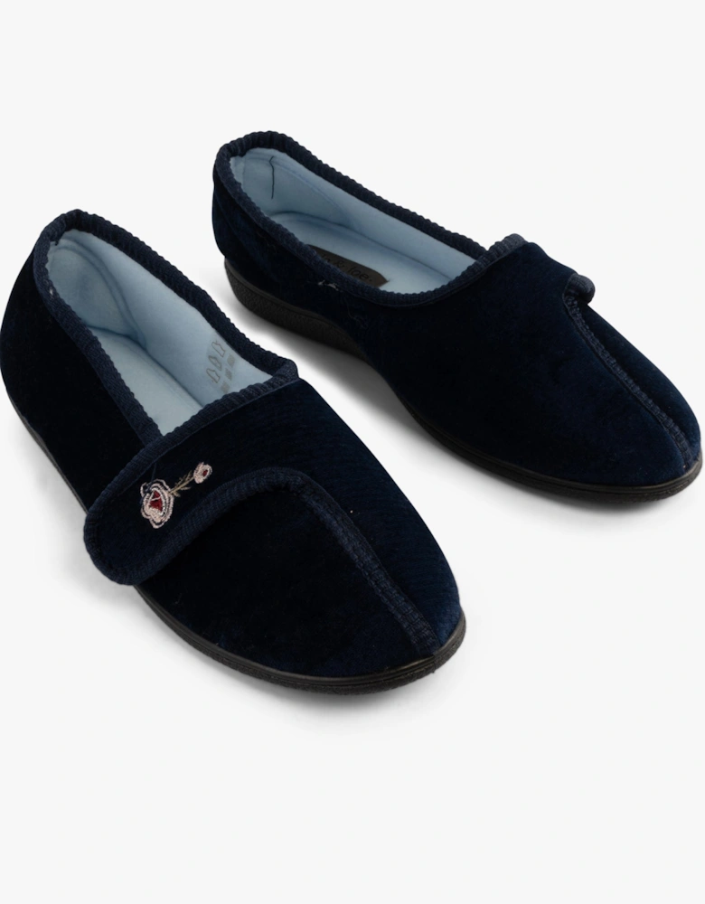 Jo & Joe IDA Womens Full Slippers Navy