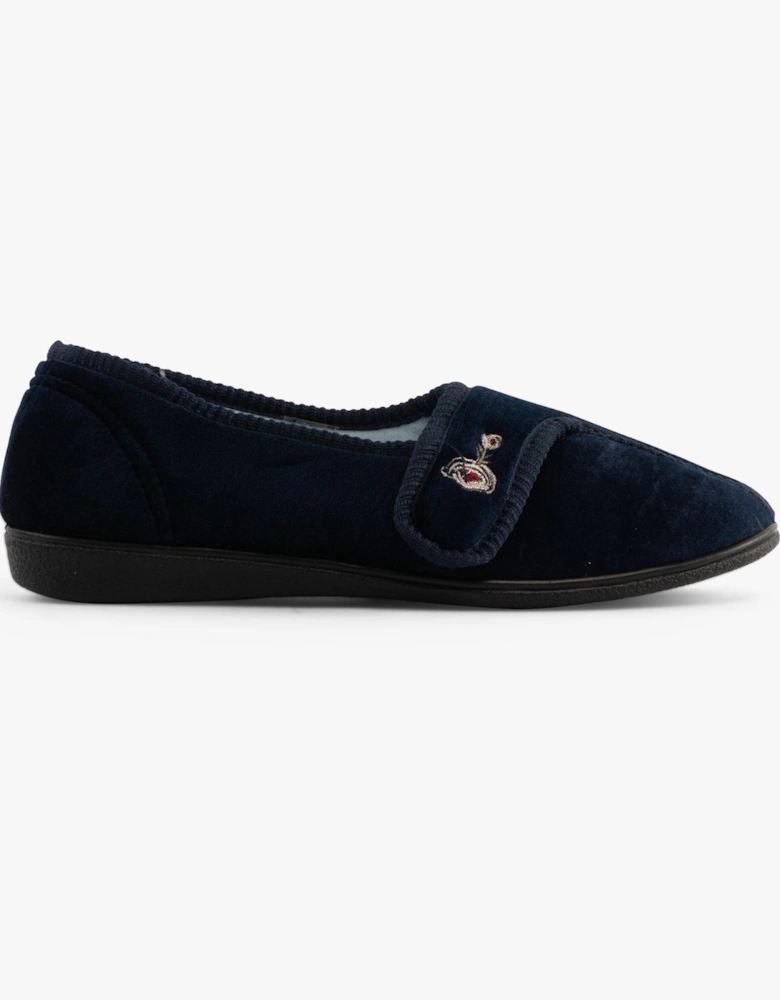 Jo & Joe IDA Womens Full Slippers Navy