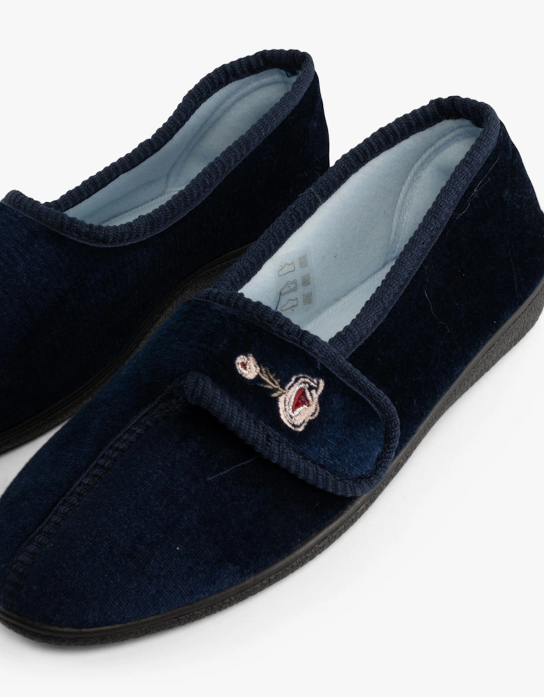 Jo & Joe IDA Womens Full Slippers Navy