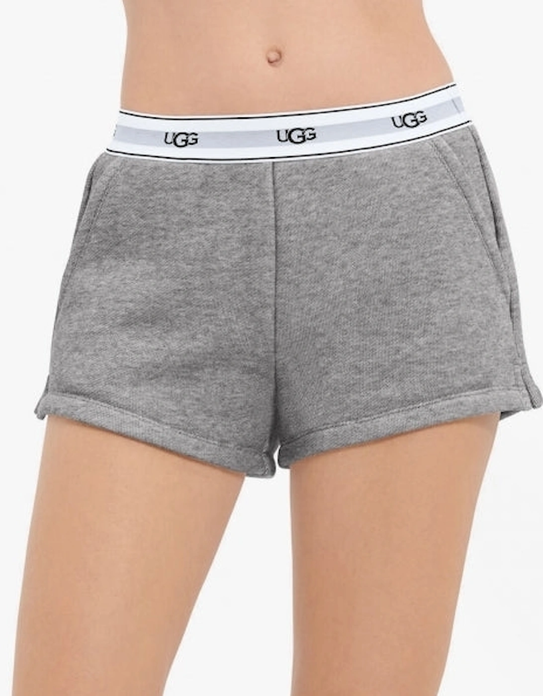 ALBIN Womens Cotton Lounge Shorts Grey Heather, 5 of 4