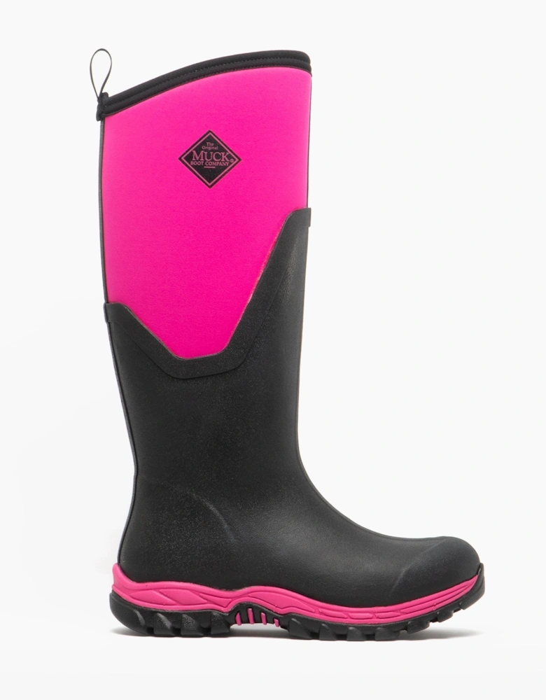 Muck Boots ARCTIC SPORT II TALL Womens Rubber Wellington Boots Black/Pink