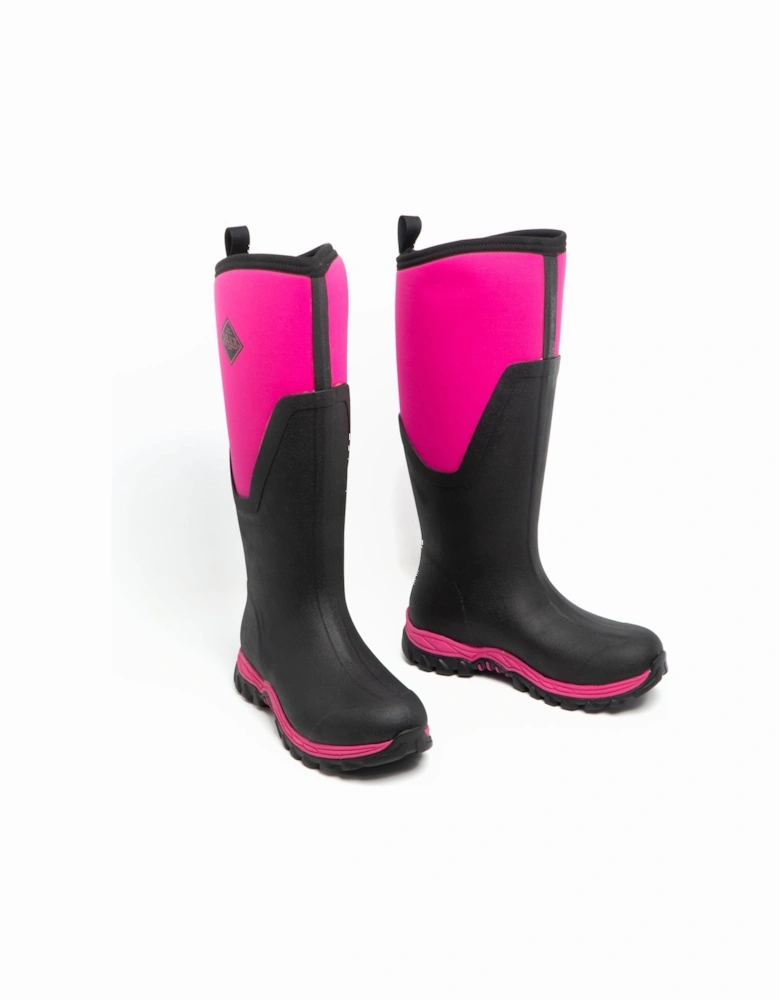 Muck Boots ARCTIC SPORT II TALL Womens Rubber Wellington Boots Black/Pink