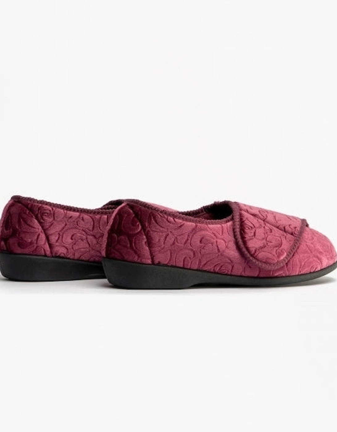 Jo & Joe DOREEN Womens Touch Fasten Slippers Heather