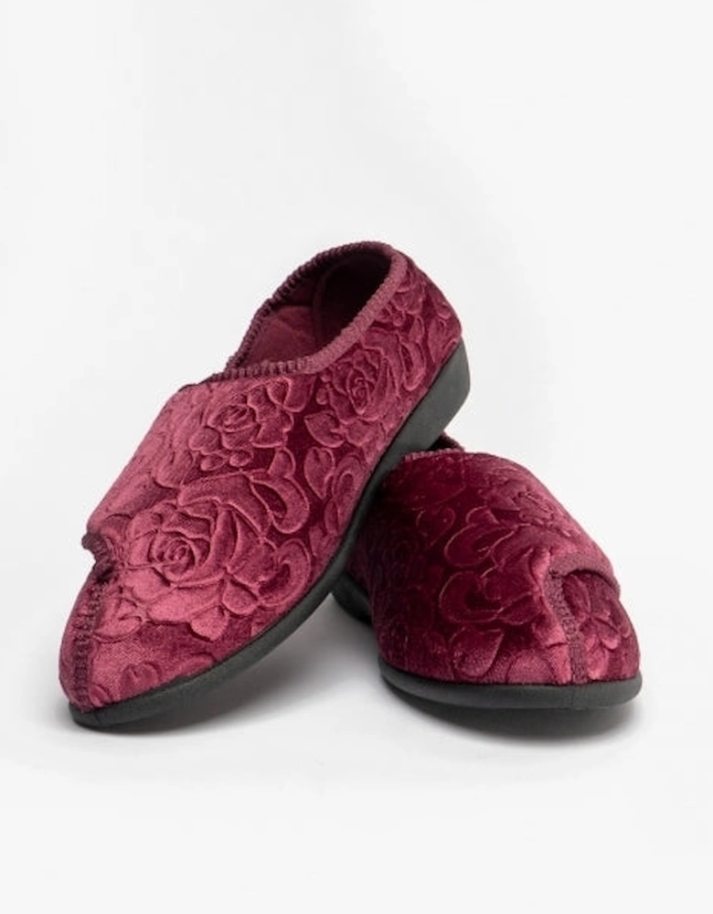 Jo & Joe DOREEN Womens Touch Fasten Slippers Heather