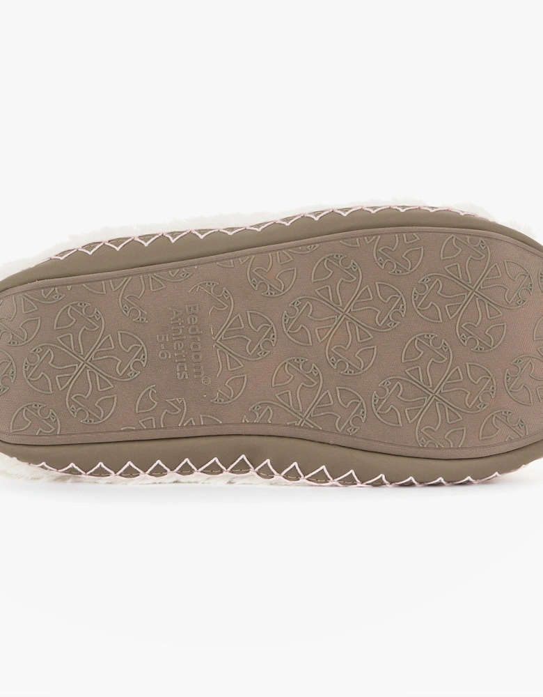 MONROE Womens Faux Fur Boot Slippers Cream/Moonrock