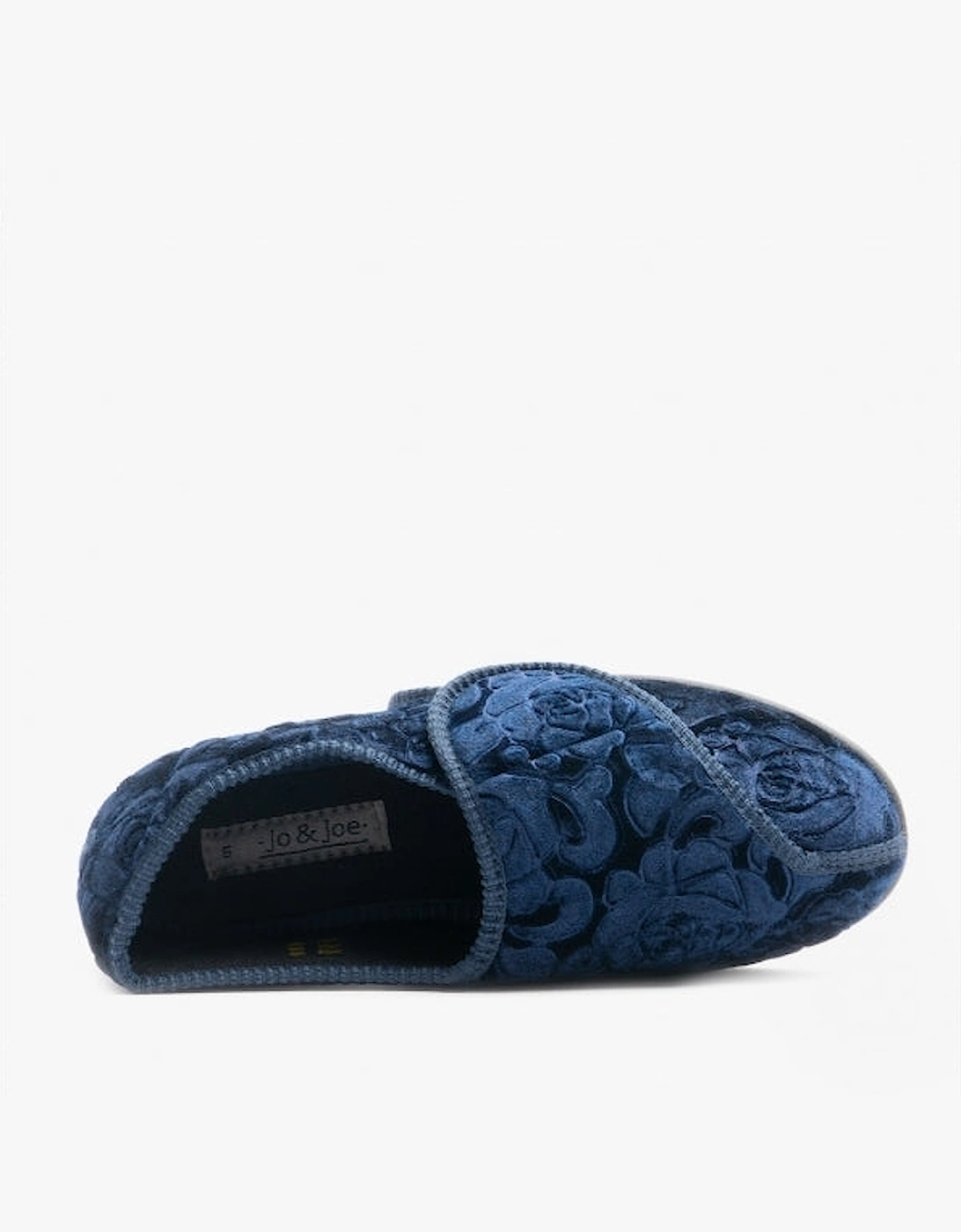 Jo & Joe DOREEN Womens Touch Fasten Slippers Navy