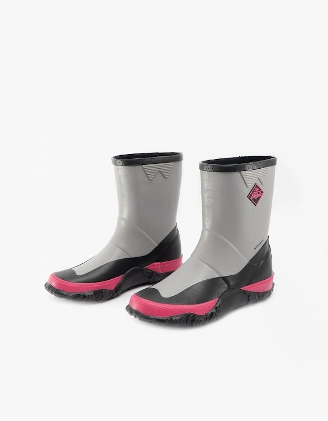 Muck Boots FORAGER KIDS Rubber Wellington Boots Grey/Pink