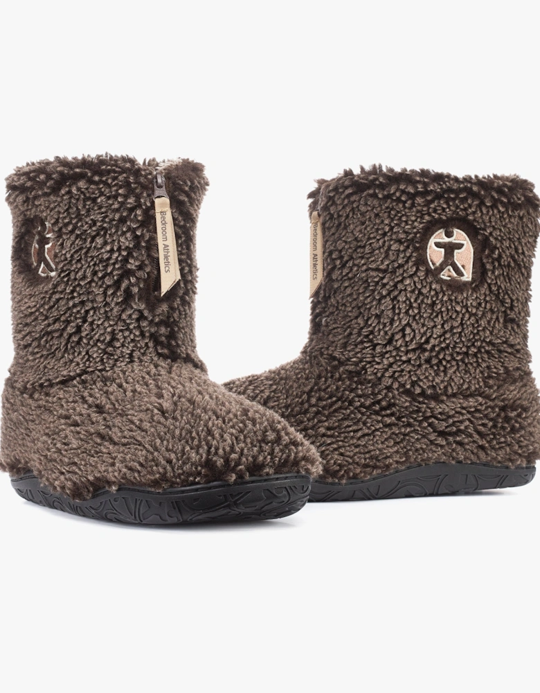 GOSLING Mens Boot Slippers Washed Dark Chocolate