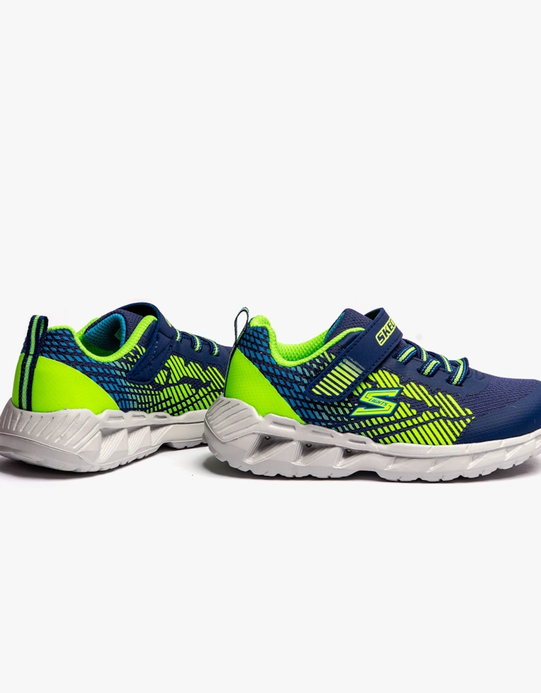 401506N/NVLM MAGNA-LIGHTS-GRAX Boys Sport Navy/Lime