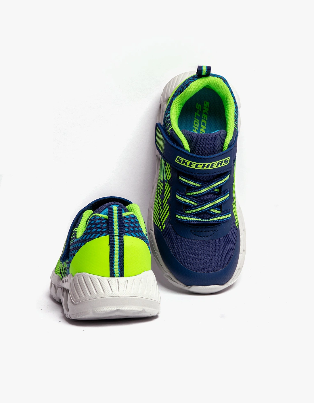 401506N/NVLM MAGNA-LIGHTS-GRAX Boys Sport Navy/Lime