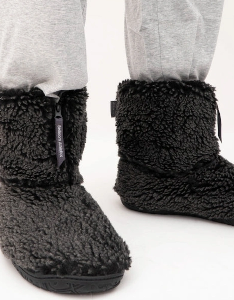 GOSLING Mens Boot Slippers Washed Black