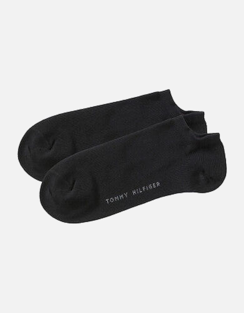 2 Pack Trainer Womens Ankle Socks Black