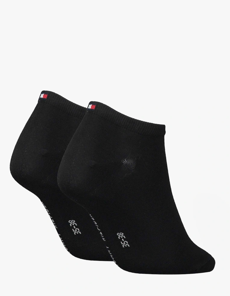 2 Pack Trainer Womens Ankle Socks Black