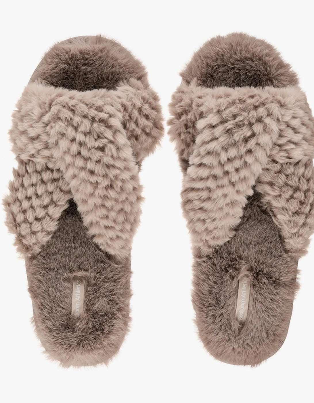 NICKI Womens Faux Fur Slipper Sliders Gingerbread