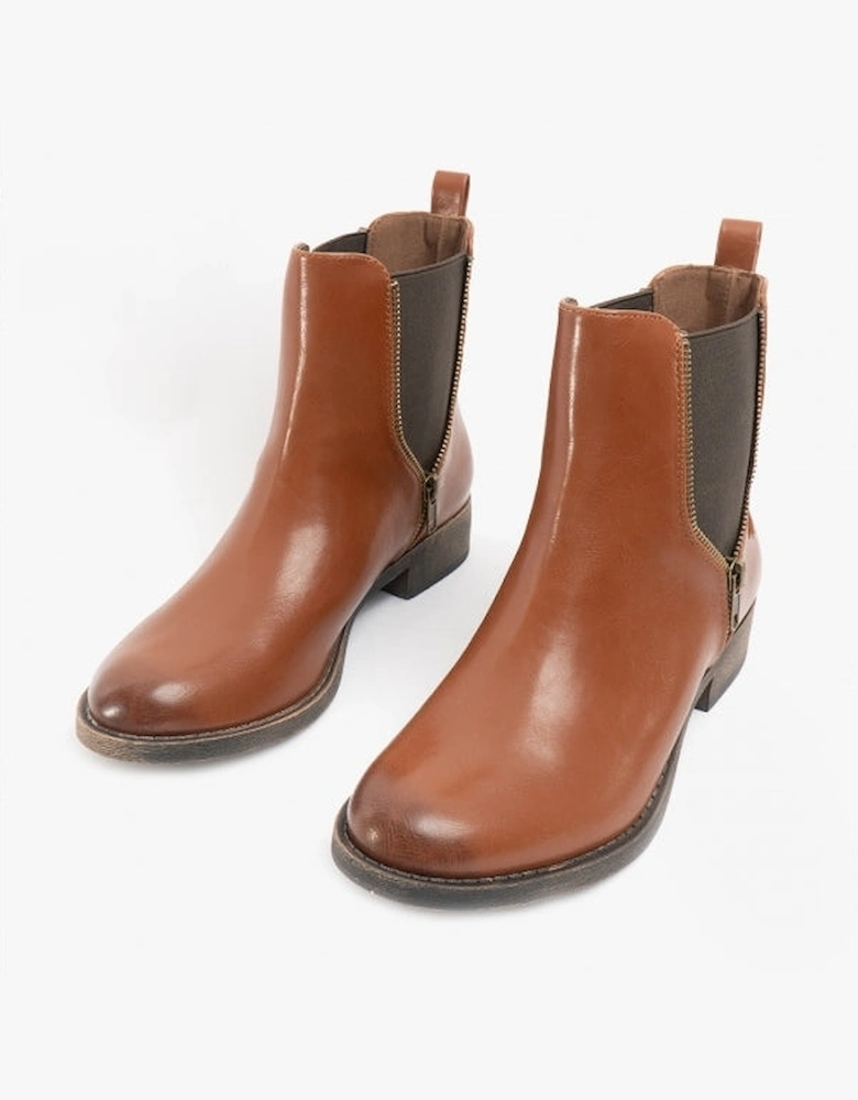 CAMILLA BROMLEY Womens Chelsea Boots Brown