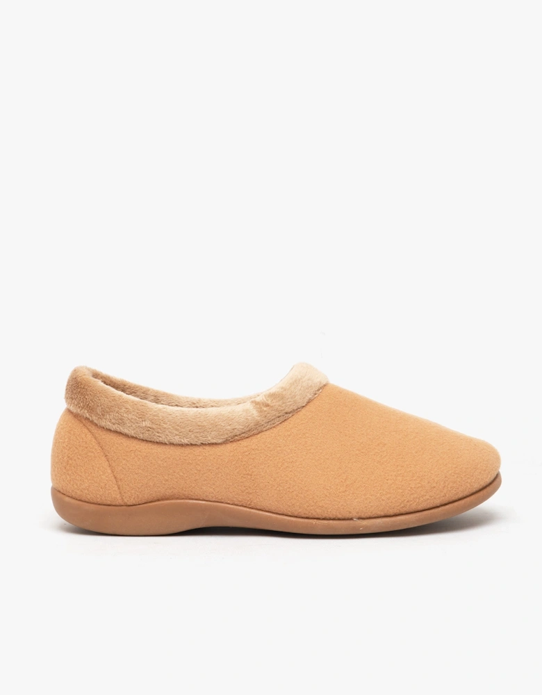 TINA Womens Full Felt Slippers Tan