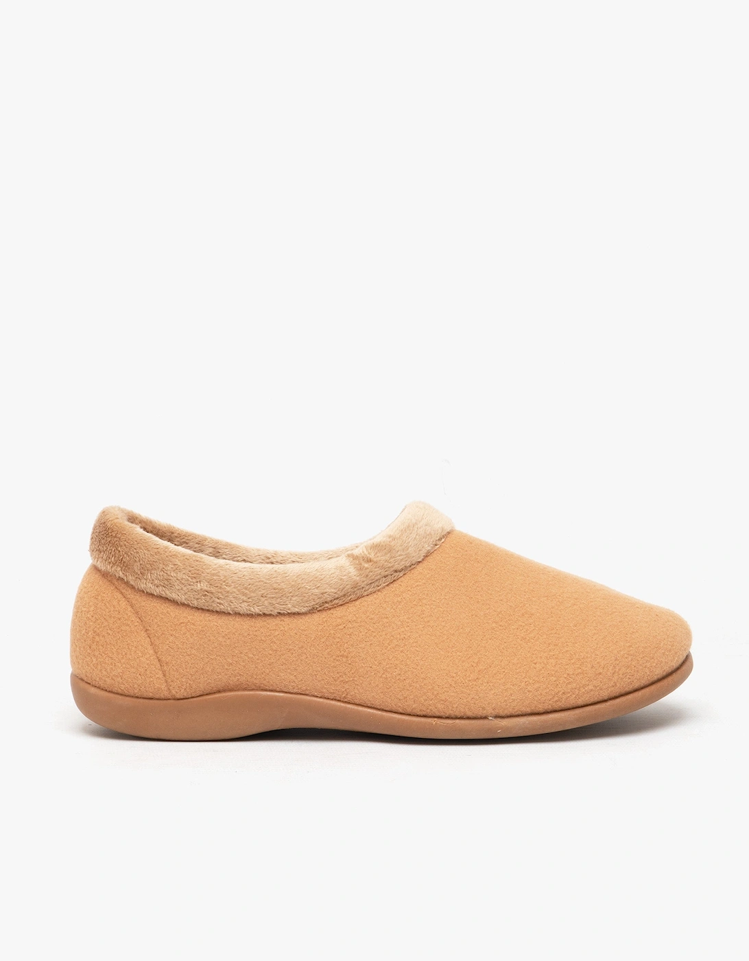 TINA Womens Full Felt Slippers Tan, 8 of 7