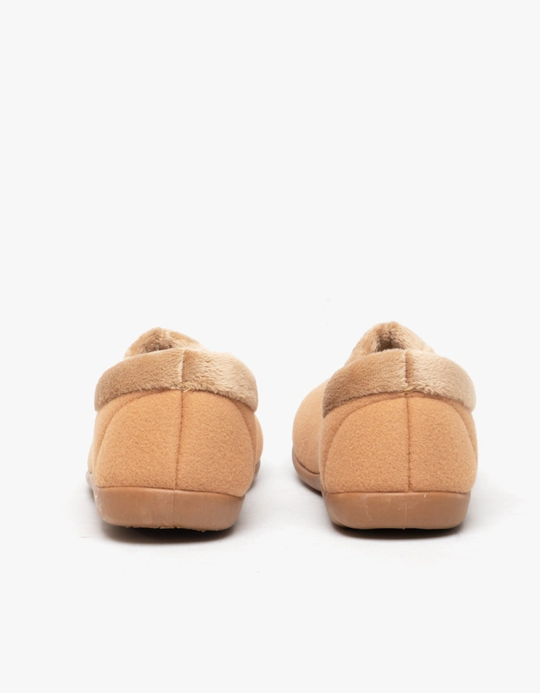 TINA Womens Full Felt Slippers Tan