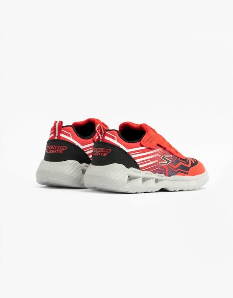 401503N/RDBK MAGNA-LIGHTS Boys Touch Fasten Trainers Red/Black