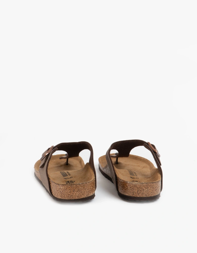 1002362 (Reg) Kids Birko-Flor Nubuck Toe Post Sandals Mocha