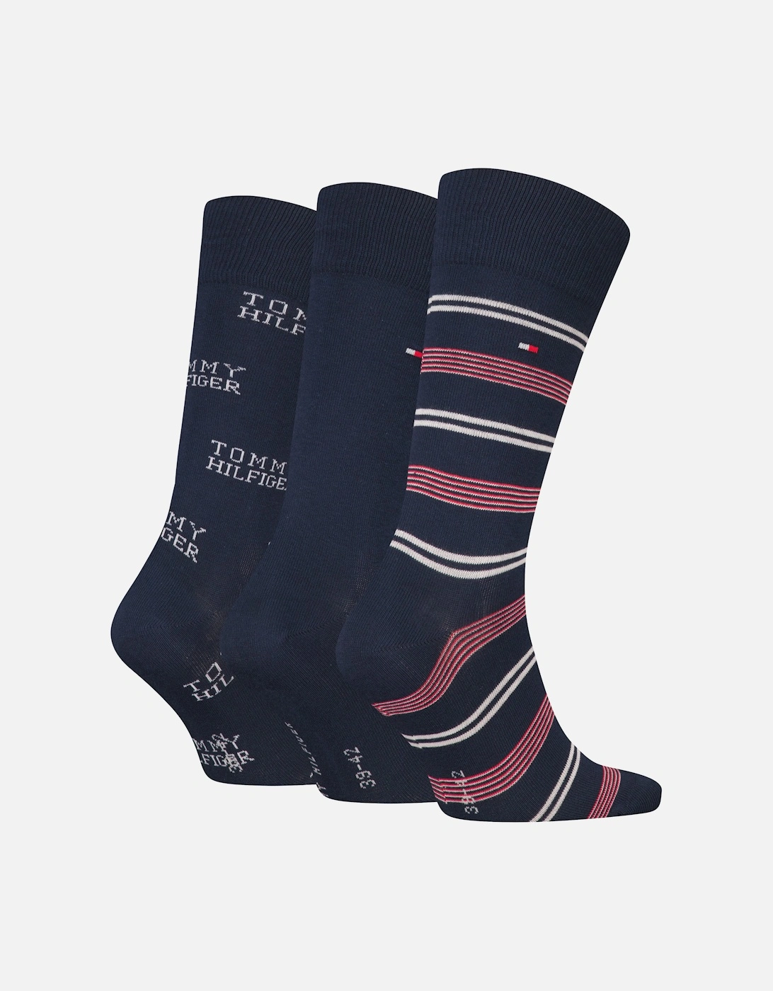 3 Pack Giftboxed Classic Mens Crew Socks Navy