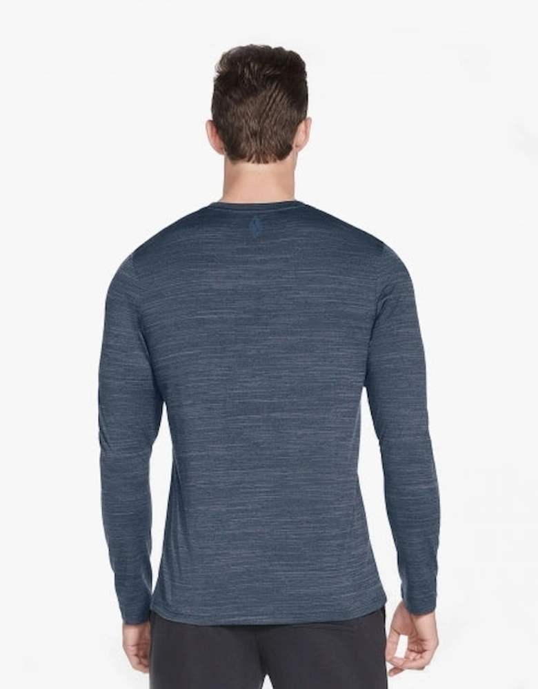 M3LT157/BLGY ON THE ROAD Mens Long Sleeve T-Shirt Smoke Blue