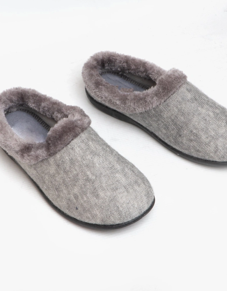 SOPHIE Womens Textile Knit Mules Grey