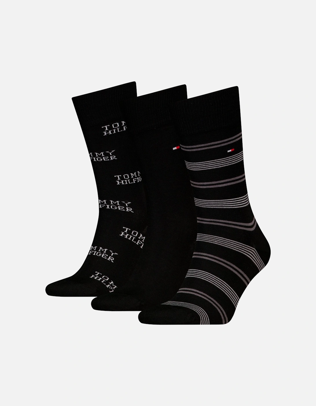 3 Pack Giftboxed Classic Mens Crew Socks Black, 5 of 4