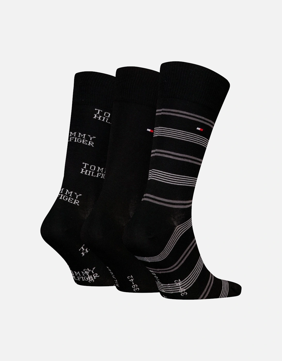 3 Pack Giftboxed Classic Mens Crew Socks Black