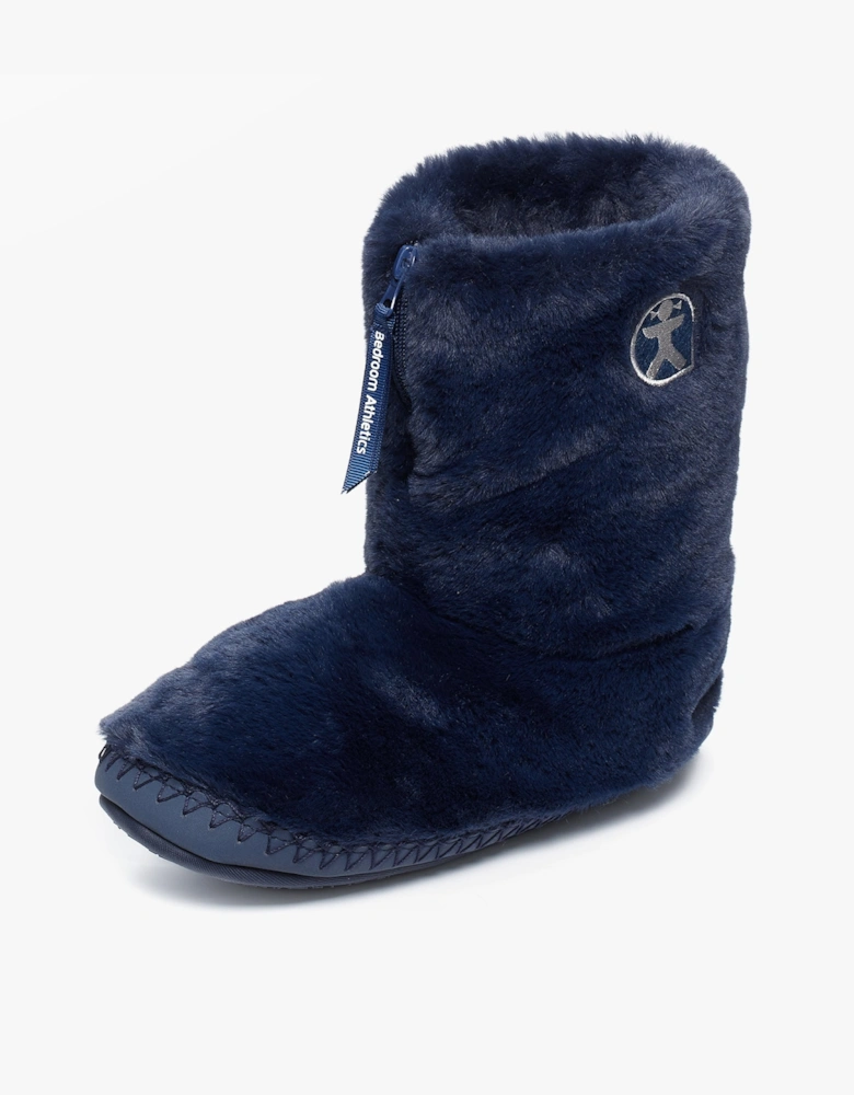 MARILYN Womens Faux Fur Boots Peacoat Navy