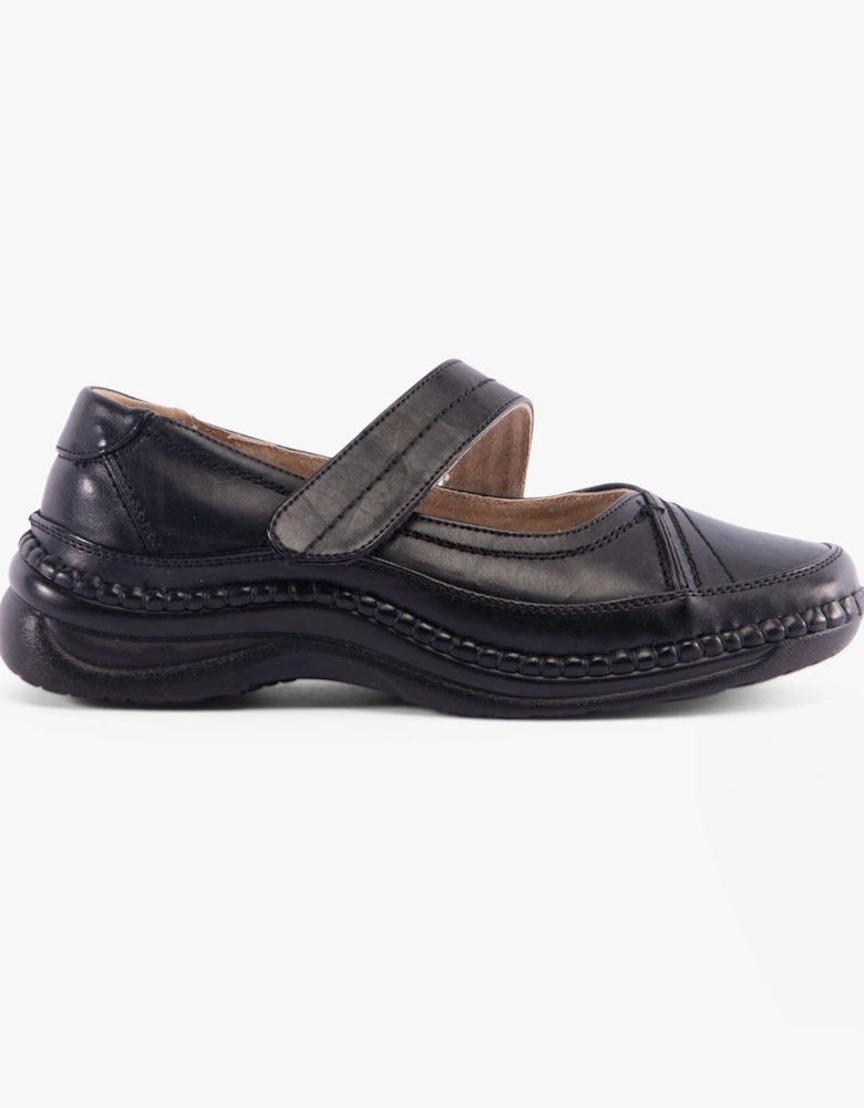 BARB Womens Extra Wide Mary Jane Shoes Black