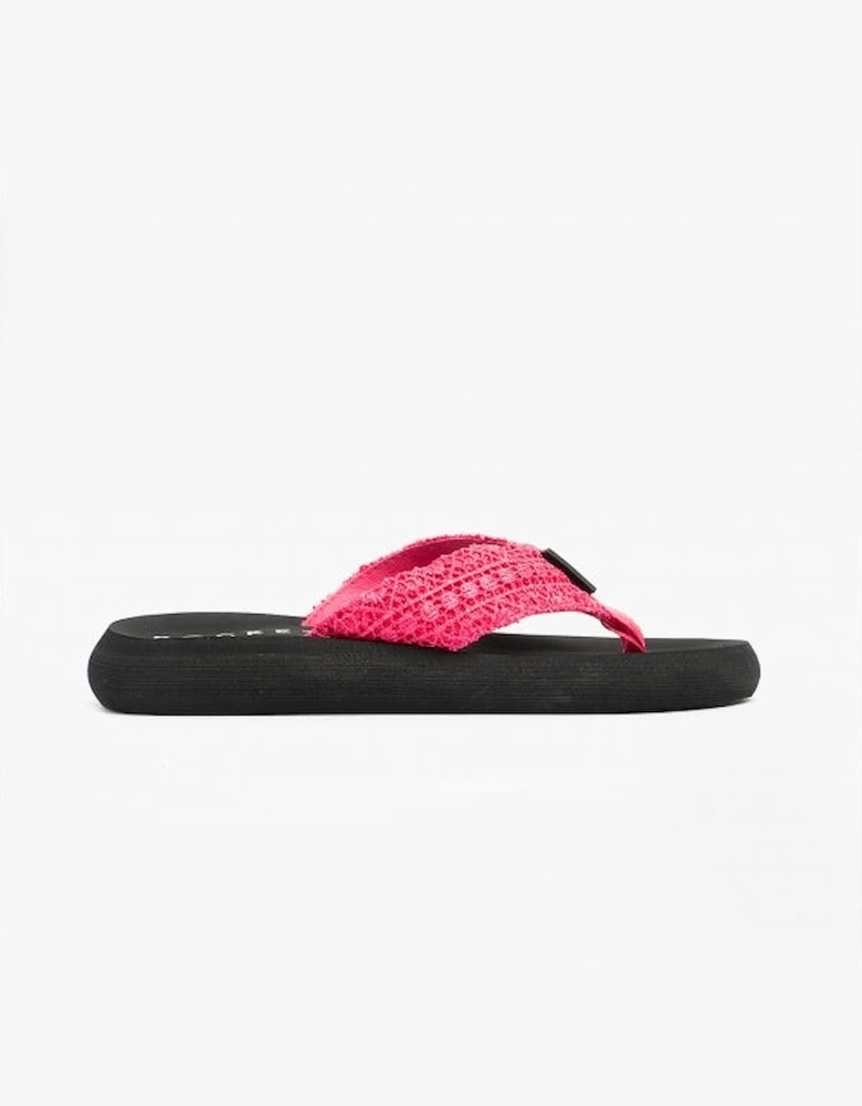 SPOTLIGHT LIMA CROCHET Womens Flip Flops Pink