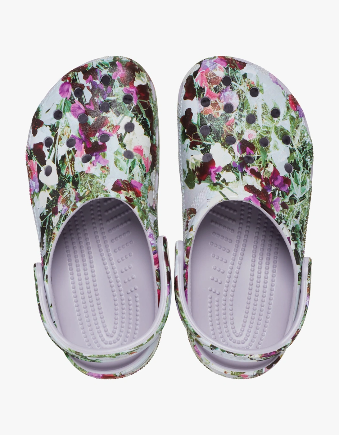 210398-5PS CLASSIC PHOTOREAL FLORAL Womens Clogs Mauve Mist