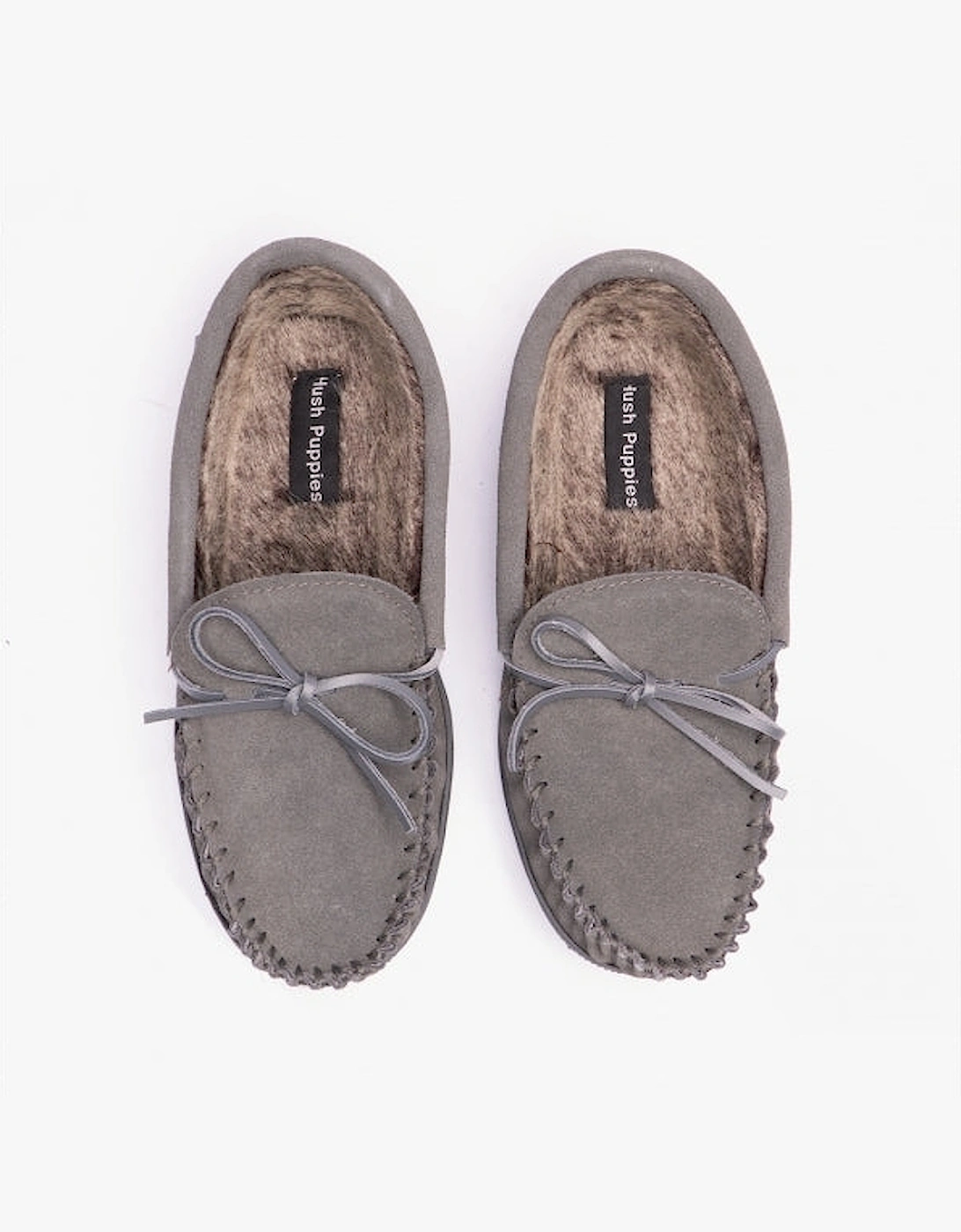 ACE Mens Suede Slippers Grey