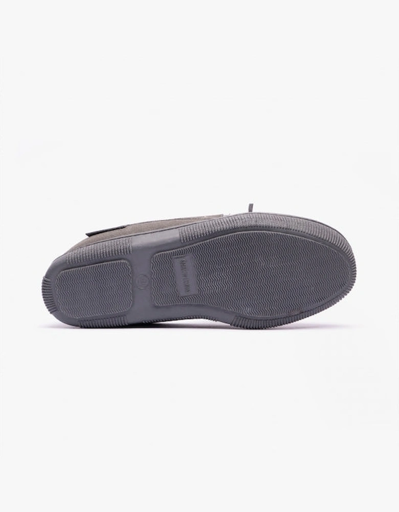 ACE Mens Suede Slippers Grey