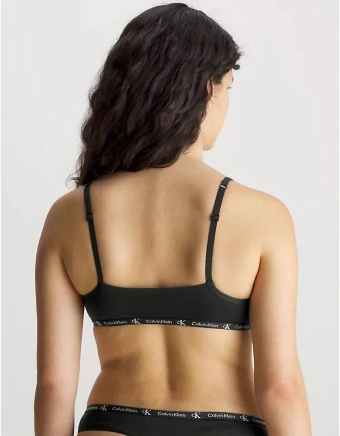 1996 COTTON 2 Pack Unlined Bralette Womens Black/Grey Heather