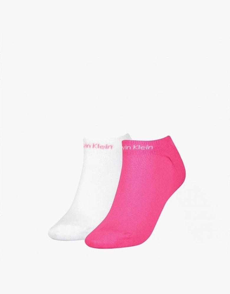 2 Pack Womens Ankle Trainer Socks Pink