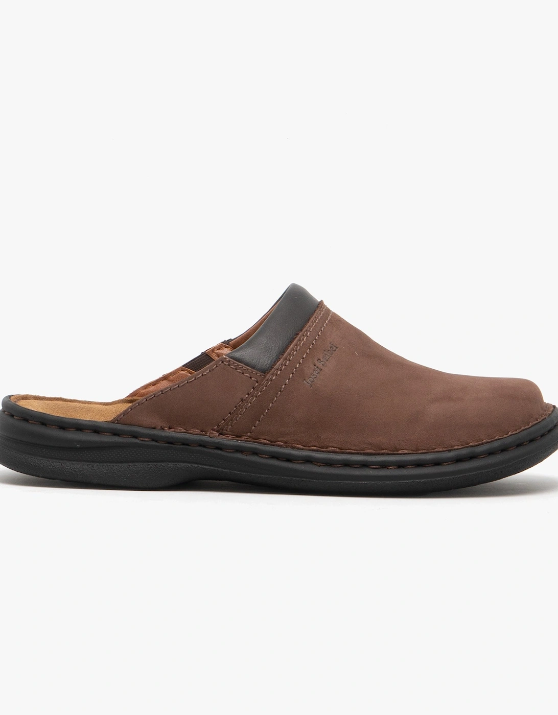 Men's Josef Seibel MAX Mens Nubuck Leather Mule Clogs Brasil - Brown - Size: 10