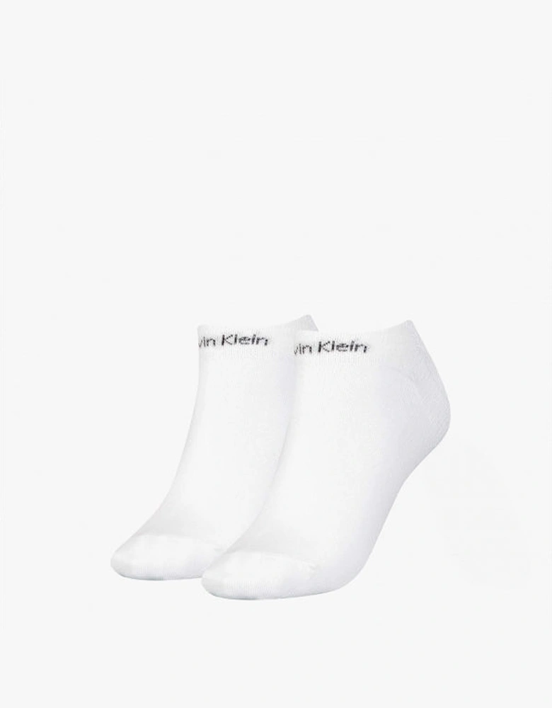 2 Pack Womens Ankle Trainer Socks White