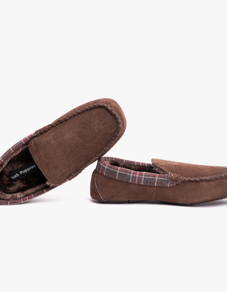 ANDREAS Classic Mens Slippers Brown