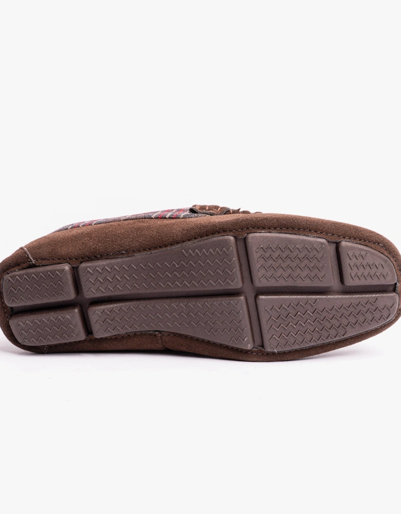 ANDREAS Classic Mens Slippers Brown