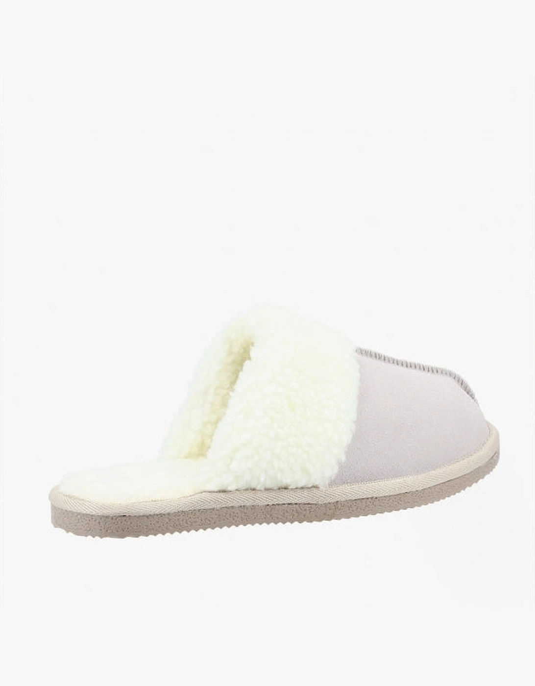 ARIANNA Womens Suede Mule Slippers Beige