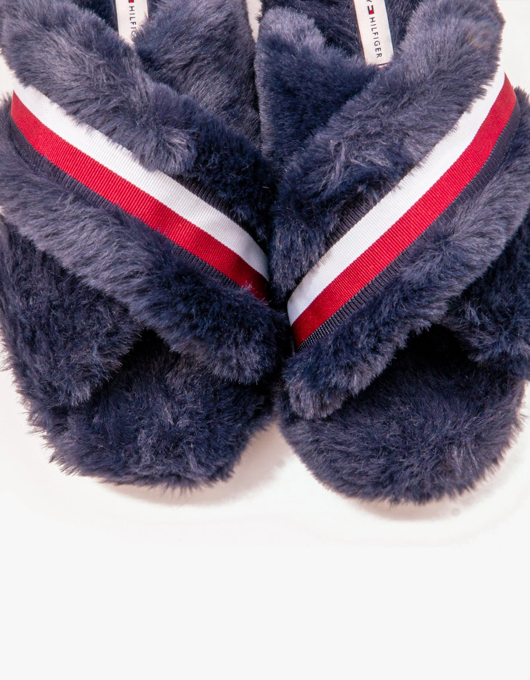 FUR CROSS STRAP HOME  Womens Slippers Space Blue