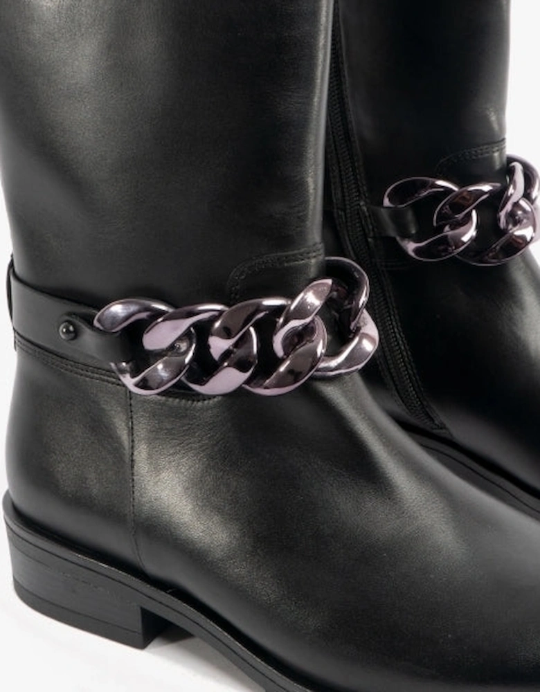 HARROW Womens Chain Boots Black